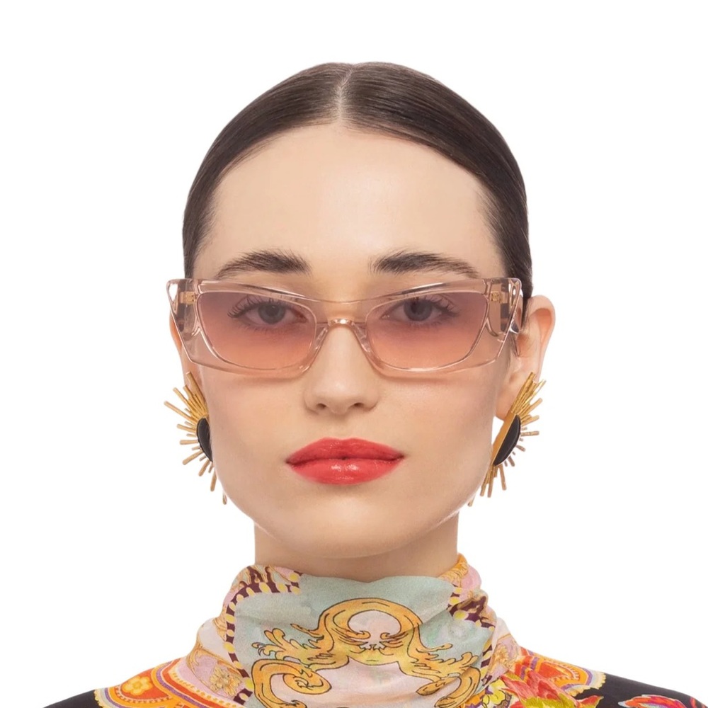 Camilla “Harbour Views” clear crystal light pink vintage inspired sunglasses